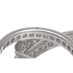 Cartier (カルティエ) トリニティリング フルダイヤ WG ホワイトゴールド 指輪 三連 フルエタニティリング B4106257