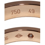 Cartier カルティエ  K18PG ダイヤ1P 0.03ct  エングレーブドリング 幅3ミリ  指輪 リング  B40864