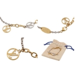 ルイ・ヴィトン LOUIS VUITTON ブラスレ・ロゴマニア ブレスレット LVサークル ゴールド シルバー M68077