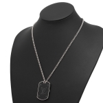 ルイ・ヴィトン ネックレス アクセサリー メンズ ルイヴィトン M63640 ブラック シルバー