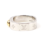 ルイヴィトン指輪 LOUIS VUITTON バーグナノグラム リング  M00217 M シルバー×ゴールド