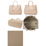 プラダ SAFFIANO LUXロゴプレート付きビジネスハンドバッグ BN1844 SAF.LUX SABBIA PRADA