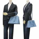 プラダ PRADA ハンドバッグ BL0837 ブルー サフィアーノラックス