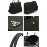 プラダ PRADA ハンドバッグ 黒 BN2106 サフィアーノレザー ナイロン レディース