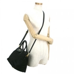 プラダ PRADA ハンドバッグ 黒 BN2106 サフィアーノレザー ナイロン レディース
