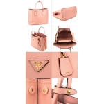 プラダ PRADA トートバッグ レディース ダブルバッグ BN2756 ピンク レザー