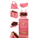 プラダ PRADA SAFFIANO LUX ハンドバッグ サフィアーノレザー ピンク 2WAY BN2896