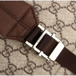 GUCCI(グッチ) リュックサック GG柄 ダブルG ベージュ×ダークブラウン PVC(塩化ビニール)×レザー 223705 KGDAX 8588
