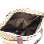 グッチ GUCCI トートバッグ マザーズバッグ ベビーマット付き GG柄キャンバス ベージュ×ダークブラウン 155524 F4FOR 9791