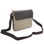 GUCCI ショルダーバッグ 353430 KGDIG 8588 メッセンジャー GGスプリーム キャンバス PVC ベージュ×ダークブラウン