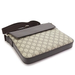 GUCCI ショルダーバッグ 353430 KGDIG 8588 メッセンジャー GGスプリーム キャンバス PVC ベージュ×ダークブラウン