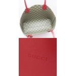 グッチ (Gucci) リバーシブル GGレザー スモール トートバッグ 372613-A9810-8411 レッド
