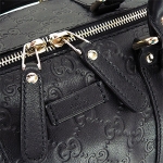 GUCCI グッチ シマ ボストンバッグ 206500 ボストンバッグ シマレザー ブラック ユニセックス 206500 BNX1G 1000