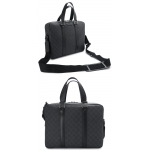 グッチ GUCCI ビジネスバッグ ブリーフケース GGスプリーム PVC キャンバス ブラック×グレー 368557 KHN7R 1078