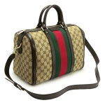 グッチ GUCCI GGキャンバス 2WAY ハンドバッグ ミニボストンバッグ ウェブ レザー ベージュ ブラック 247205 FWCZG 9791