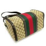 グッチ GUCCI GGキャンバス 2WAY ハンドバッグ ミニボストンバッグ ウェブ レザー ベージュ ブラック 247205 FWCZG 9791