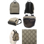 グッチ GUCCI リュックサック/バックパック GGスプリーム/GG SUPREME ベージュ&エボニー&ブラック 406370 KLQAX 9772 メンズ レディース