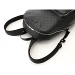GUCCI グッチ グッチシマ シグネチャー レザー リュックサック バックパック メンズ ブラック 406370-CWCCN-1000