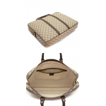 グッチビジネスバッグ GUCCI ブリーフケース GGプラス GG柄 GGマーク ベージュ×ダークブラウン 201480 KGDHG 9643