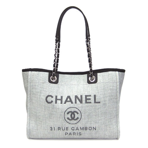 シャネルCHANEL バッグ ドーヴィルライン ショルダートートバッグ A67001 グレー
