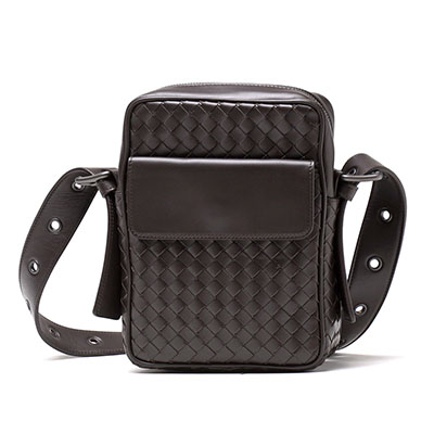 ボッテガ・ヴェネタ BOTTEGA VENETA イントレチャート 斜め掛け ショルダーバッグEBANO (ダークブラウン) 163313 V4651 2040