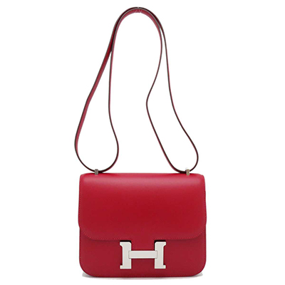 エルメス コンスタンス3 ミニ18 ショルダーバッグ タデラクト パラジウム金具 ルージュヴィフ レッド 赤 HERMES レディース he-ba-4789