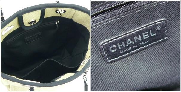 シャネルCHANEL A66939 Y07492 BEIGE トートバッグ  チェーン ショルダーバッグ ドーヴィル コットンキャンバス ココマーク ベージュ