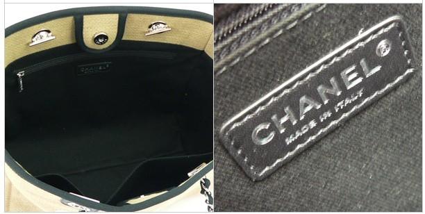 シャネル  A67001 Y07492 BEIGE  チェーン トートバッグ ショルダーバッグ CHANEL シャネル バッグドーヴィル コットンキャンバス ココマーク ベージュ