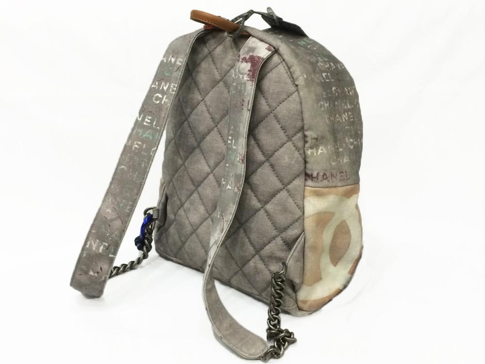 シャネル リュック グラフィティ キャンバス ココマーク Graffiti Newspaper A92352 CHANEL バックッパック