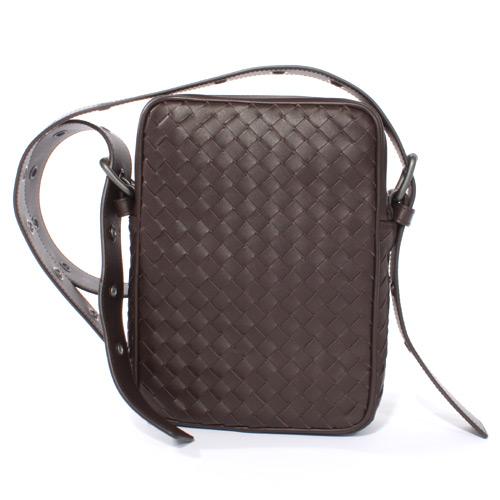 ボッテガ・ヴェネタ BOTTEGA VENETA イントレチャート 斜め掛け ショルダーバッグEBANO (ダークブラウン) 163313 V4651 2040