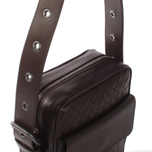ボッテガ・ヴェネタ BOTTEGA VENETA イントレチャート 斜め掛け ショルダーバッグEBANO (ダークブラウン) 163313 V4651 2040