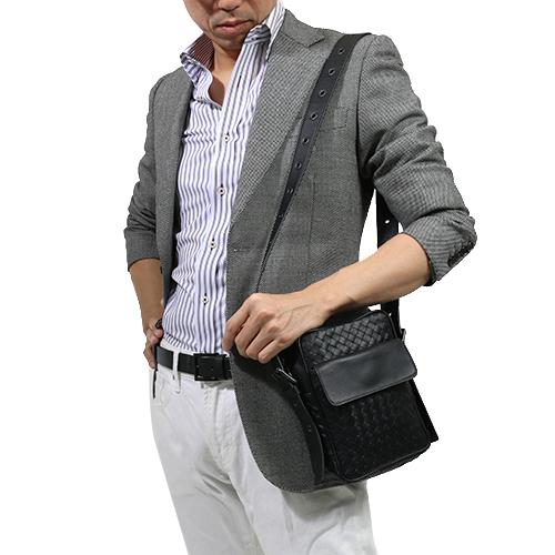 ボッテガヴェネタ BOTTEGA VENETA ショルダーバッグ イントレチャート ブラック 163313 V4651 1000 メンズ レディース