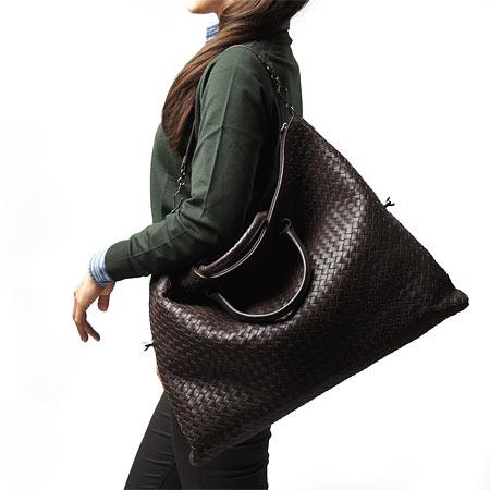 ボッテガヴェネタBOTTEGA VENETA レザートートバッグ（２ＷＡＹ仕様）ブラウン193785 v0016 2072 メンズ&レディース