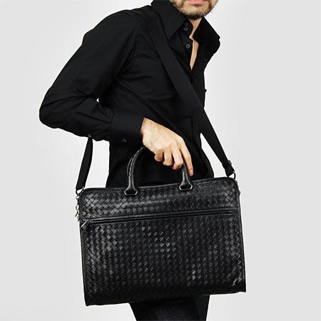 ボッテガヴェネタ BOTTEGA VENETA レザーブリーフケース（2WAY仕様） ブラック 248395 vq131 1000ssメンズ