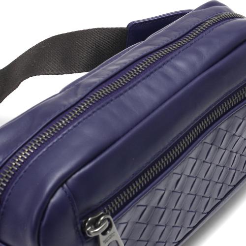 ボッテガヴェネタ BOTTEGA VENETA ウエストバッグ イントレチャート 【INTRECCIATO】 アトランティックブルー 368899 VQ121 4169 メンズ