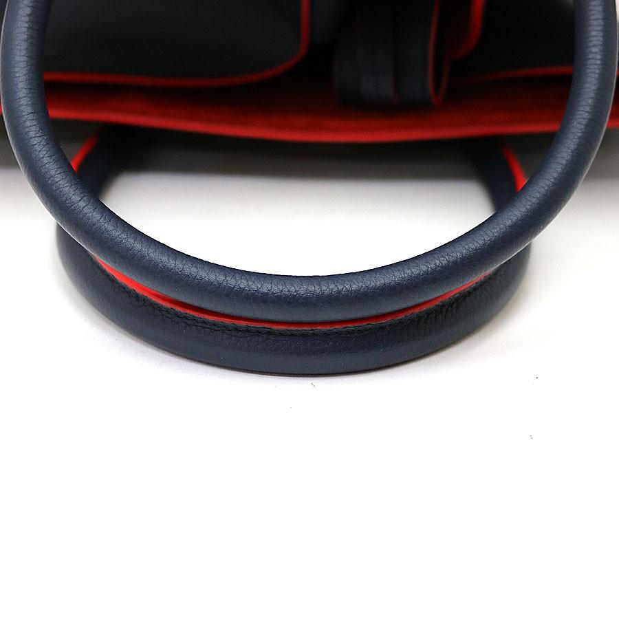 セリーヌ  CELINE スモール スクエア ラゲージファントム グレインカーフスキン ダークブルー×レッド ハンドバッグ トートバッグ ショッパー 169953