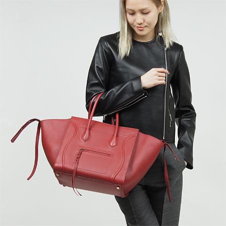 セリーヌ CELINE レザー ハンドバッグLUGGAGEラゲージ ファントム Red 16995 3mcc 27ed レディース