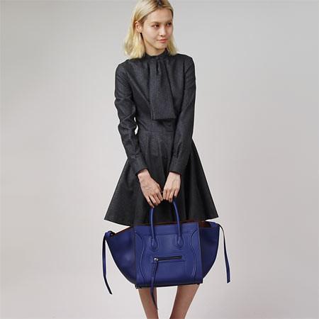  セリーヌCELINEハンドバッグLUGGAGE PHANTOMラゲージファントム LEATHER INDIGO ブルー系16995 3mcc o7in レディース