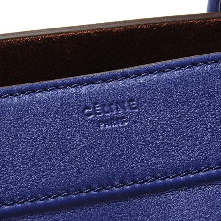  セリーヌCELINEハンドバッグLUGGAGE PHANTOMラゲージファントム LEATHER INDIGO ブルー系16995 3mcc o7in レディース