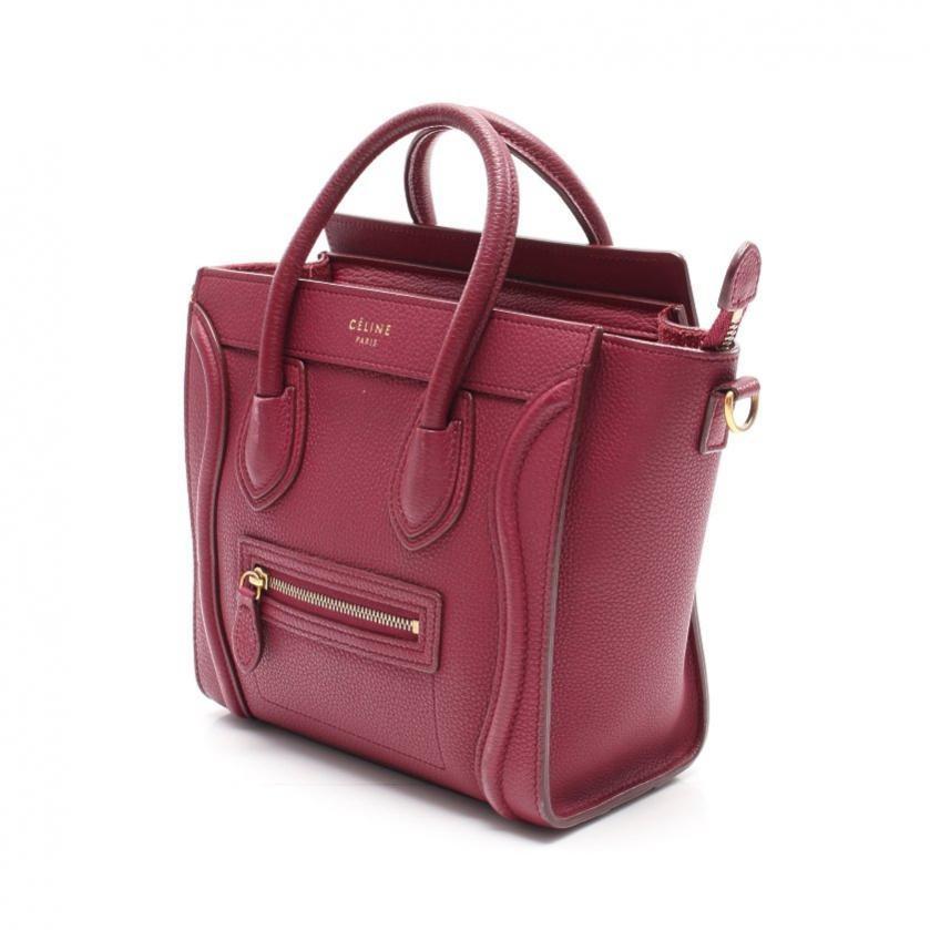 CELINE  ラゲージ ナノショッパー ハンドバッグ レザー  2WAY 168243​