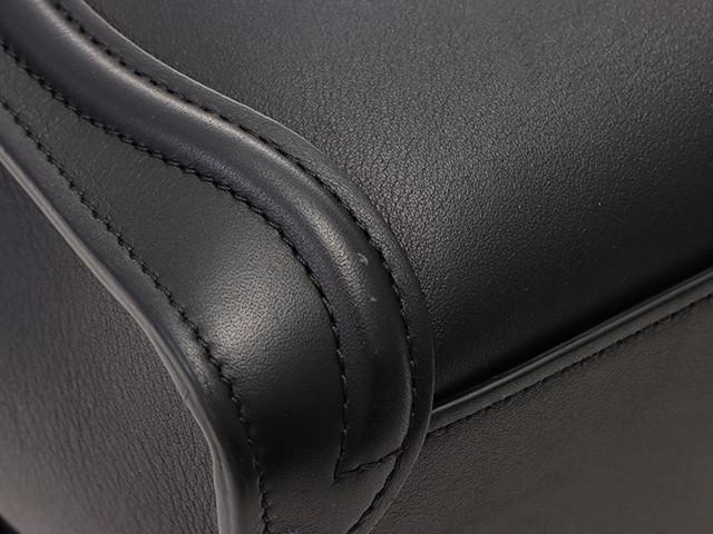 CELINE  2wayショルダーバッグ ラゲージ ナノショッパー ブラック ゴールド金具 カーフ 18924