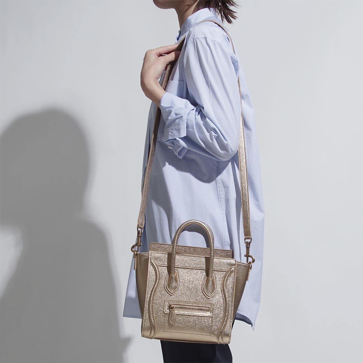 CELINEバッグ  セリーヌ ハンドバッグ 2WAYLUGGAGE Nano ラゲージ ナノ レディース 18924-3bed-35or