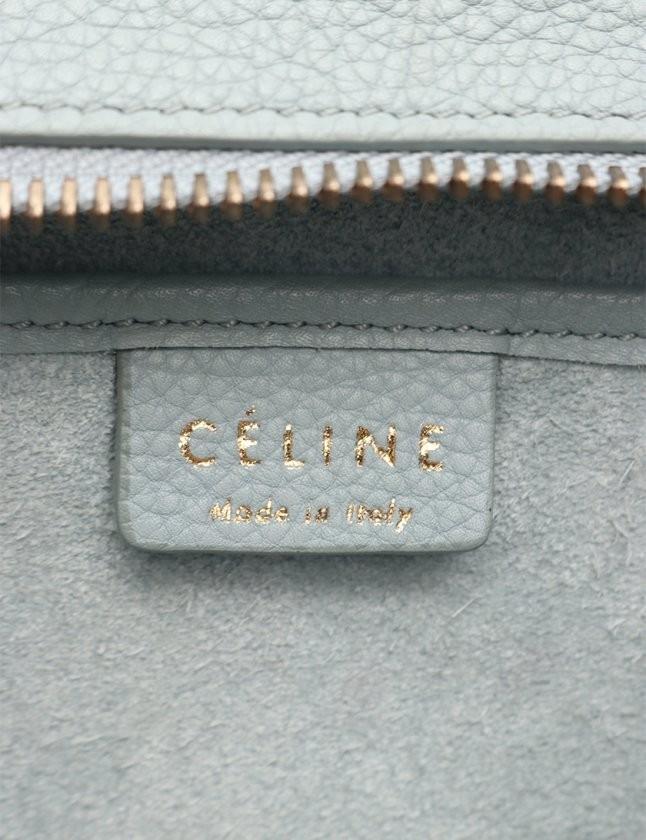 セリーヌ  CELINE ハンドバッグ ショルダーバッグ ラゲージ ナノショッパー 水色 レザー 2WAY レディース 18924