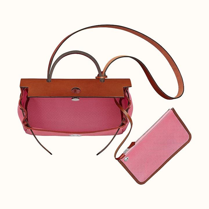 HERMES Herbag Zip retourne エールバッグ ジップ 31 ピンク he-ba-8127
