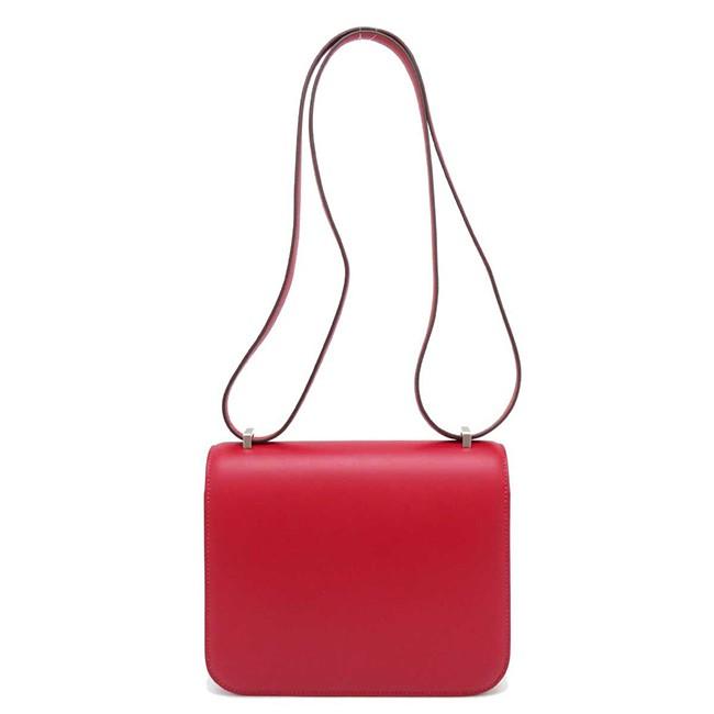 エルメス コンスタンス3 ミニ18 ショルダーバッグ タデラクト パラジウム金具 ルージュヴィフ レッド 赤 HERMES レディース he-ba-4789