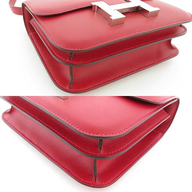 エルメス コンスタンス3 ミニ18 ショルダーバッグ タデラクト パラジウム金具 ルージュヴィフ レッド 赤 HERMES レディース he-ba-4789