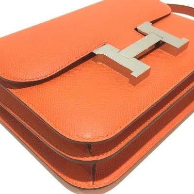 HERMES エルメス H金具 コンスタンス ミニ 3 ショルダーバッグ エプソン フー(feu) シルバー金具 レディース he-ba-4788