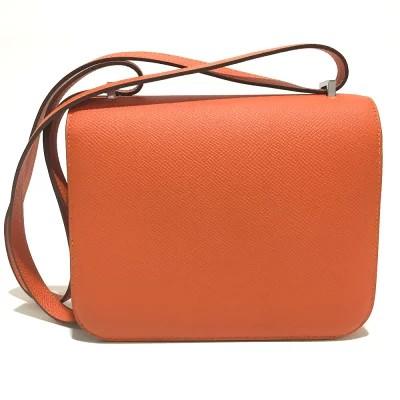 HERMES エルメス H金具 コンスタンス ミニ 3 ショルダーバッグ エプソン フー(feu) シルバー金具 レディース he-ba-4788