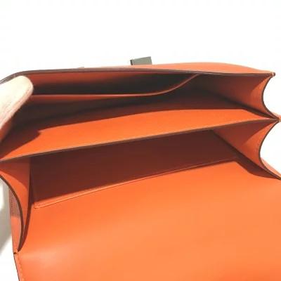 HERMES エルメス H金具 コンスタンス ミニ 3 ショルダーバッグ エプソン フー(feu) シルバー金具 レディース he-ba-4788