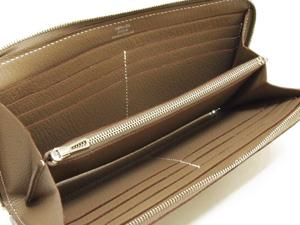 エルメス エヴリン ラウンドジップ長財布 エトープ he-ac-5001